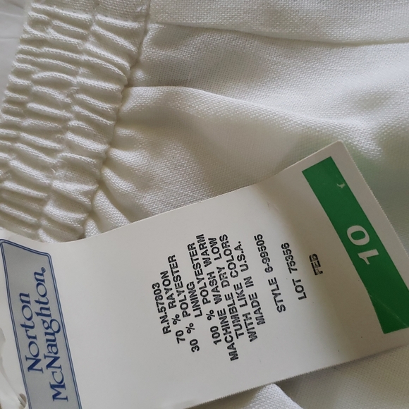 Norton McNaughton USA New Linen Look Straight Pencil SKIRT Back Slit Women's 10 - Picture 5 of 12